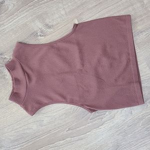 Zara ribbed high neck crop top